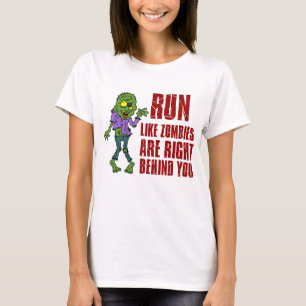 Springa gillar Zombies bakom dig Tee