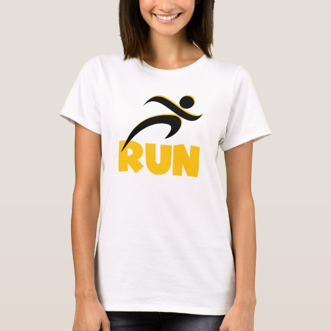 SPRINGA Gult Fitness som kör Athletic T-shirt (Framsida)