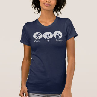 Springa. Hiss. Svett. - Mörk Tee Shirt