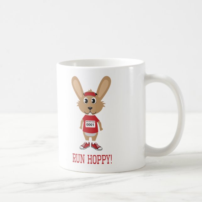 Springa Hoppy! Kanin Springer i Red Kaffemugg (Höger)