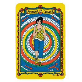 Springa i cirklar_B_4x6 Kylskåp Magnet