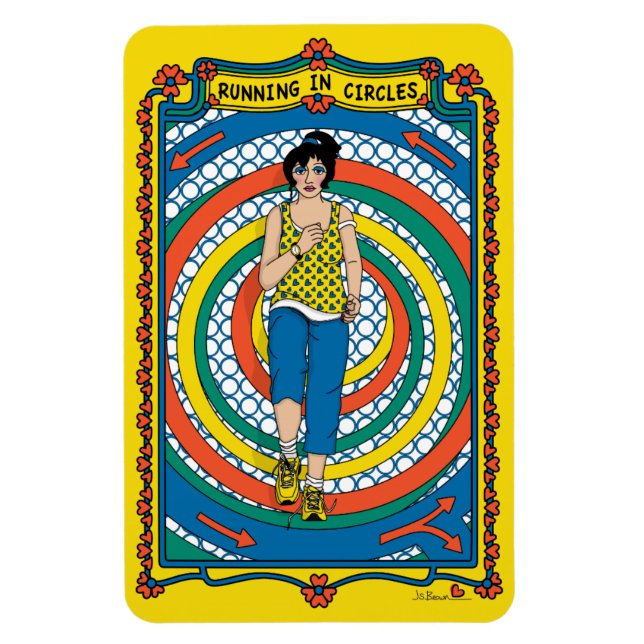 Springa i cirklar_B_4x6 Kylskåp Magnet (Vertikal)