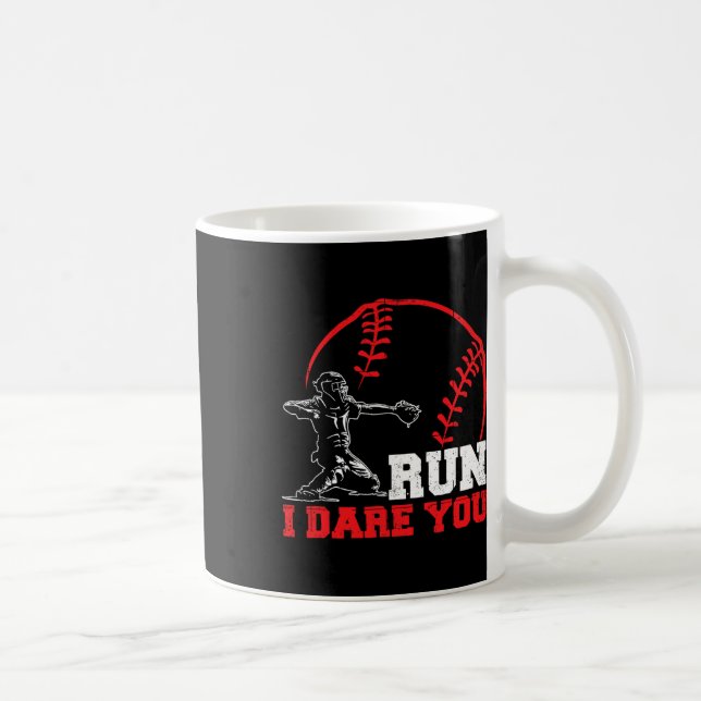 Springa I Dare Du är ju så jävla Baseball Catcher  Kaffemugg (Höger)
