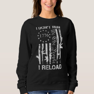 Springa I Reload Pro Gun USA Guns Flagga PÅ BAC T Shirt