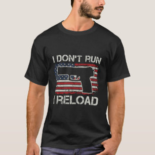 Springa I Reload Pro Guns Pistol USA flagga Gun T Shirt