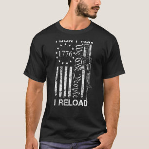 Springa I Reload - USA flagga Pro Guns AR15 Gun T Shirt