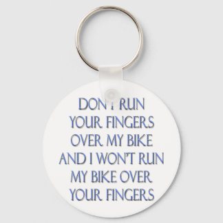 Springa inte Finger över min bike och... Nyckelring