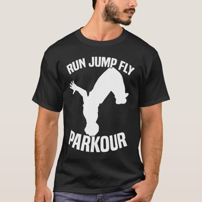 Springa Jump Fly Parkour T Shirt (Framsida)