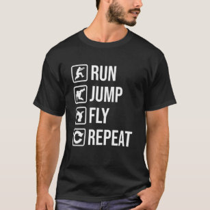 Springa-jump-upprepning av ynklig parkour Freerunn T Shirt