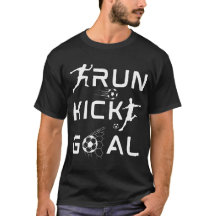Springa Kick Goal Ocer Älskare T Shirt Design