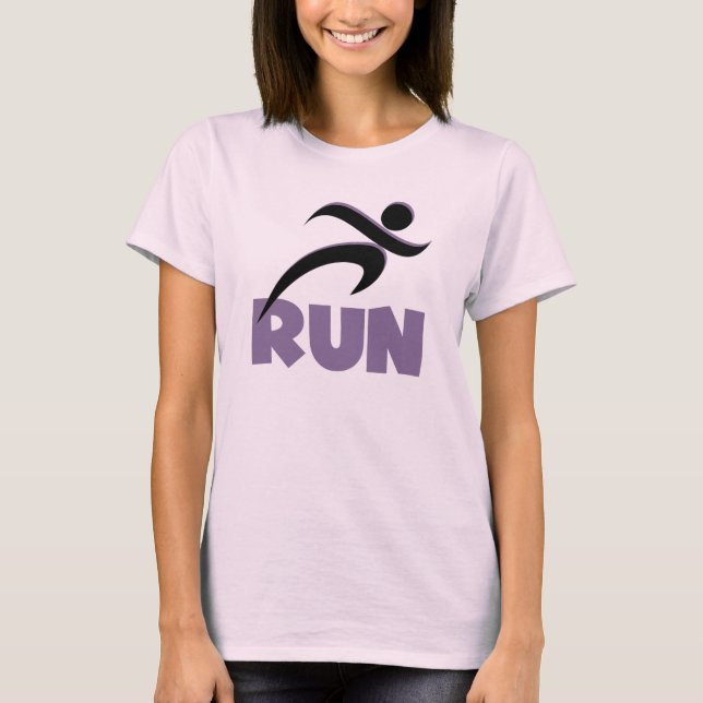 SPRINGA Lila Running Fitness Tee Shirt (Framsida)