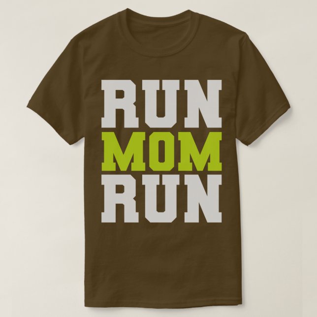 Springa Mamma Springa Funny Marathon Spectator Mar T Shirt (Design framsida)