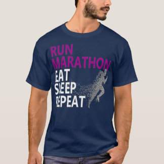 Springa Marathon Eat-Springer för viloläge Upprepa T Shirt