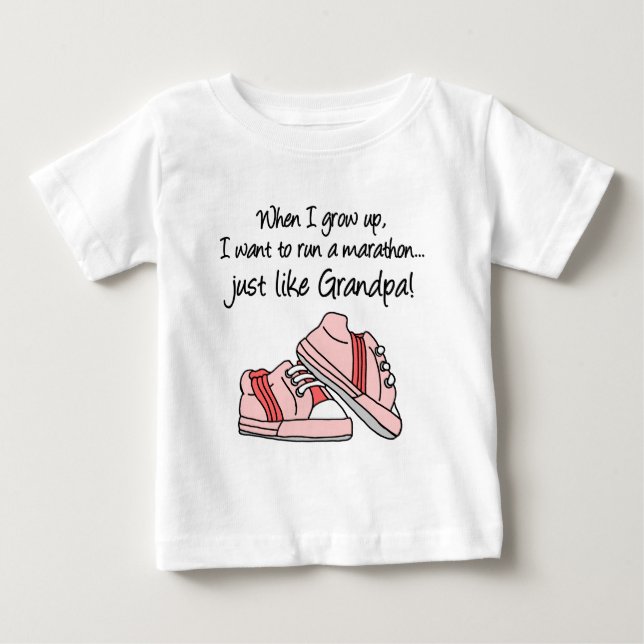 Springa Marathon precis som min morfar T-shirt (Framsida)