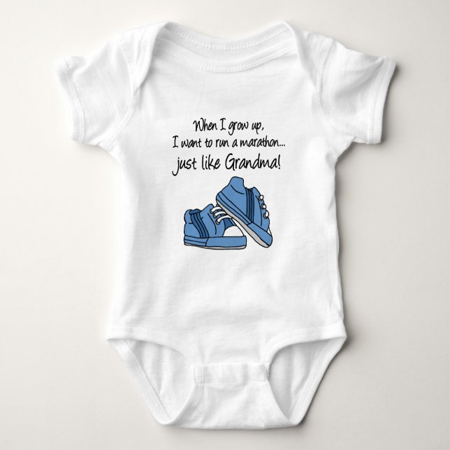 Springa Marathon precis som min mormor T-shirt (Framsida)