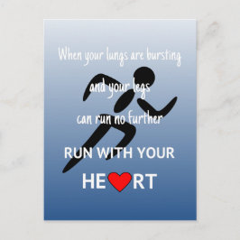 Springa med dina hjärtiverande sporter vykort