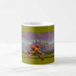 Springa med en blomma kaffemugg