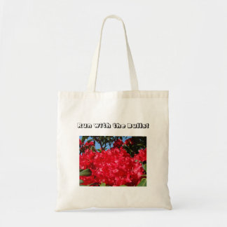 Springa med tjurar! Toteväska Röda Rhododendron Bl Tygkasse