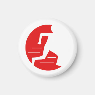 Springa mot att inte köra människans Logotyp Magnet