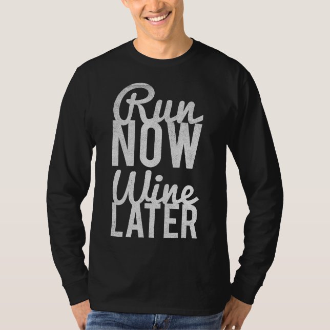 Springa Now Springa Vin senare T Shirt (Framsida)