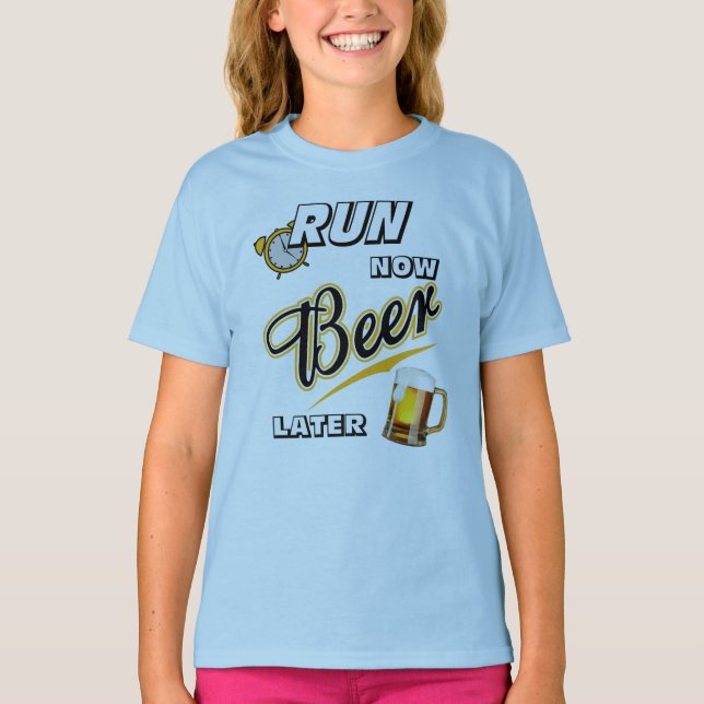 Springa nu Beer Senare - All sport Tee (Framsida)