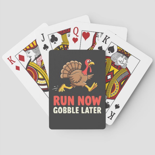 Springa nu Gobble Senare Turkey Springer Marathon Casinokort (Baksidan)
