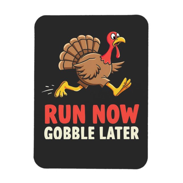 Springa nu Gobble Senare Turkey Springer Marathon Magnet (Vertikal)