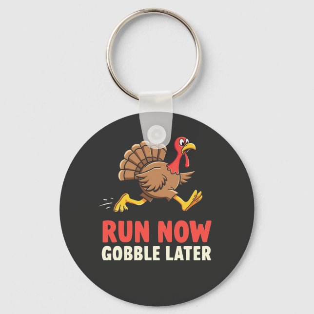 Springa nu Gobble Senare Turkey Springer Marathon Nyckelring (Framsida)