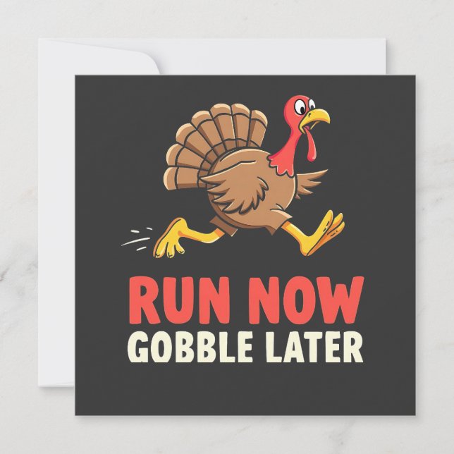 Springa nu Gobble Senare Turkey Springer Marathon Spara Datumet (Framsida)