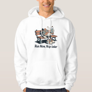 Springa Nu, Sova Sen – Trötta Tecknade Skor Hoodie