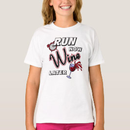 Springa nu Vin senare - all idrott Tee Shirt