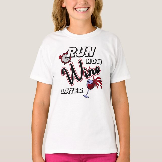 Springa nu Vin senare - all idrott Tee Shirt (Framsida)