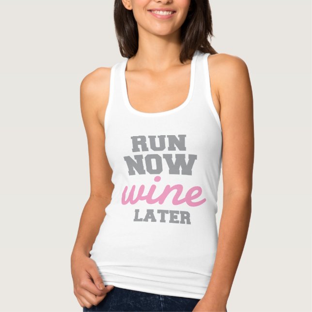 Springa nu. Vin senare Linne Med Racerback (Framsida)