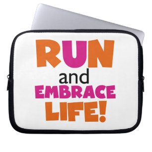 Springa och embrace Life Orange Rosa Laptop Sleeve