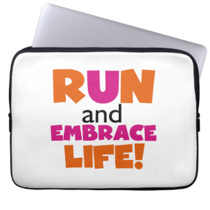 Springa och embrace Life Orange Rosa Laptop Sleeve