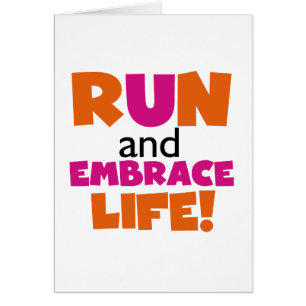 Springa och embrace Life Orange Rosa OBS Kort