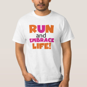 Springa och embrace Life Orange Rosa Tee