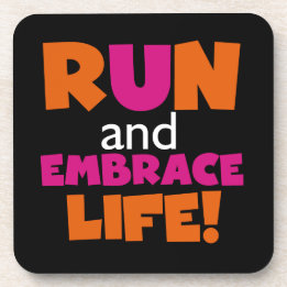 Springa och embrace Life Orange Rosa Underlägg