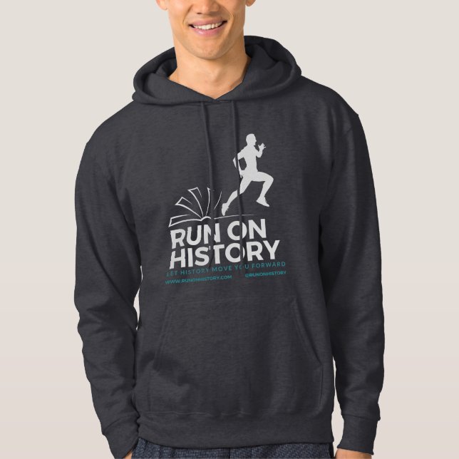 Springa om historien - mörkens tröja hoodie (Framsida)