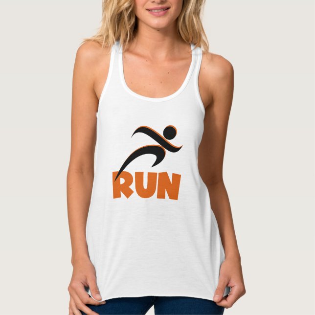 SPRINGA Orange Fitness Running Linne Med Racerback (Framsida)