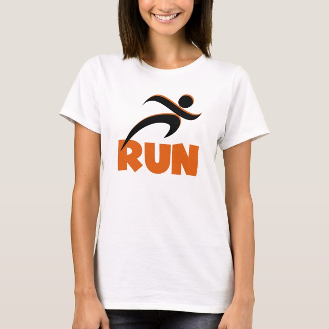 SPRINGA Orange Fitness Running T Shirt (Framsida)