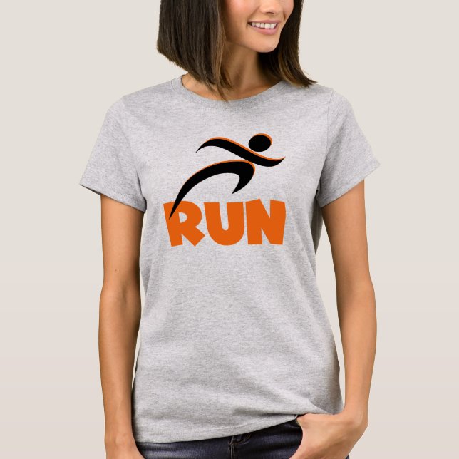 SPRINGA Orange Fitness Running T Shirt (Framsida)