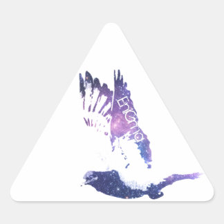 Springa på gatorna triangelformat klistermärke