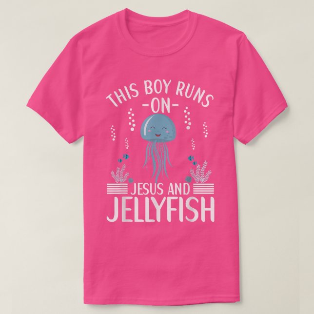 Springa på Jesus och Jellyfish Cute Jellyfis T Shirt (Design framsida)