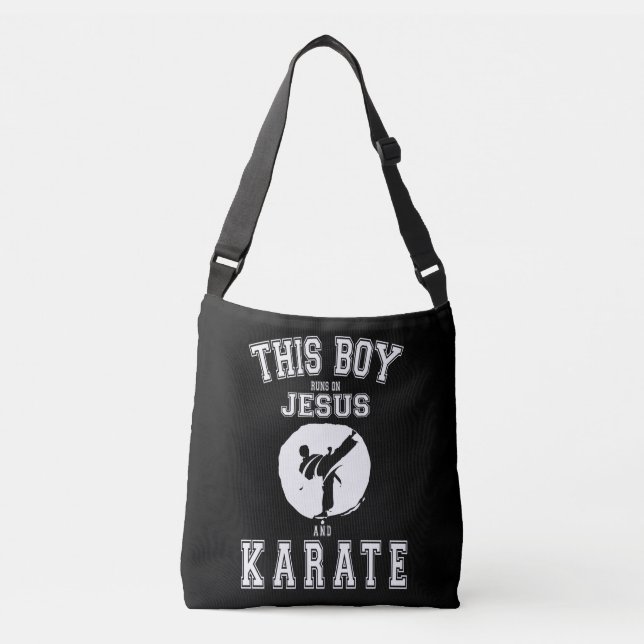 Springa på Jesus och Karate Costume Gift Axelväska (Framsida)