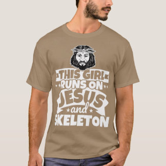 Springa på Jesus och skelett T Shirt