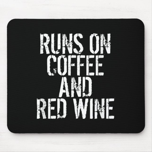 Springa på kaffe och röd Vin Musmatta (Framsidan)