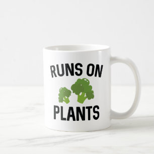 Springa på växter kaffemugg