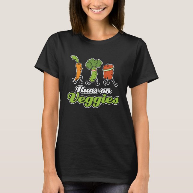 Springa på Veggies T Shirt (Framsida)