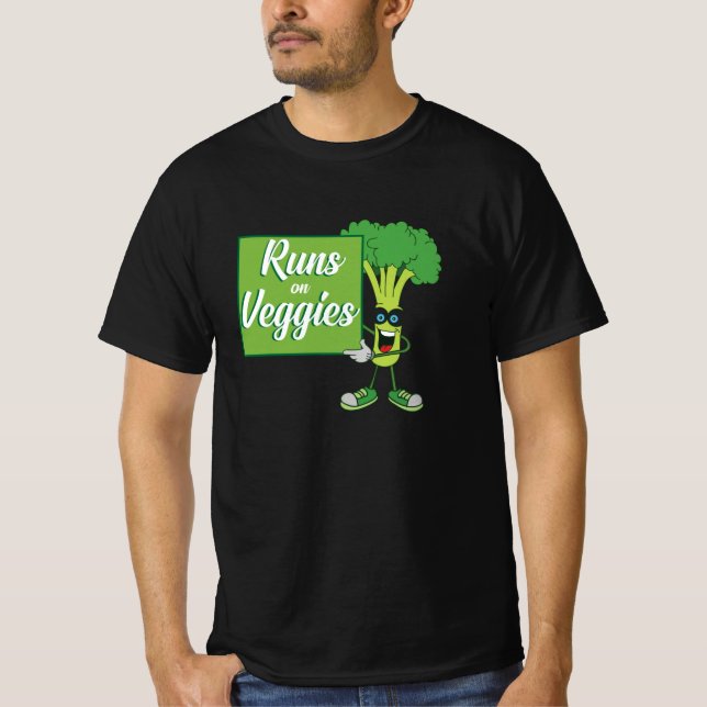 Springa på Veggies T Shirt (Framsida)